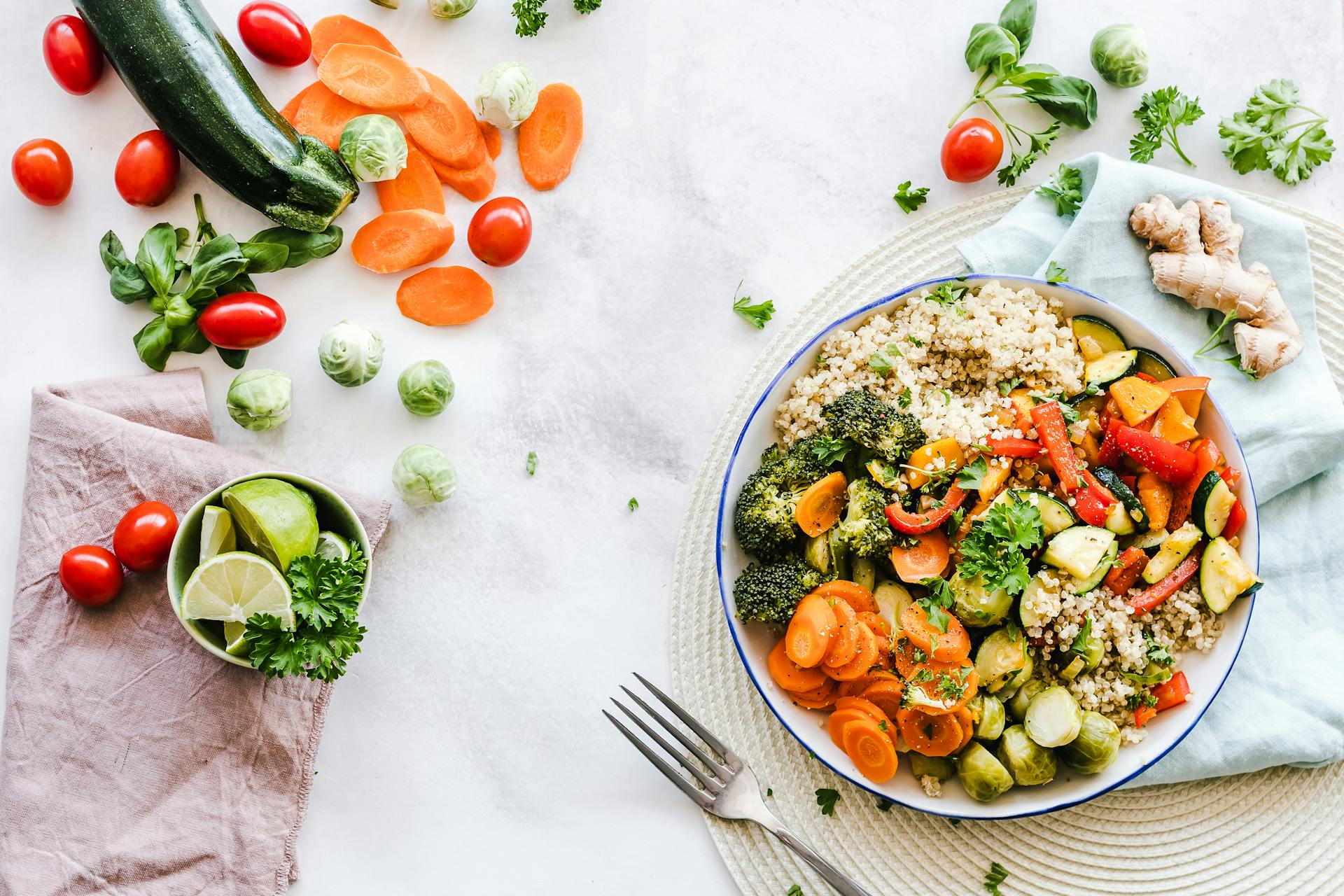 Colorful Healthy Vegetable Bowl